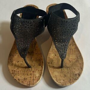 Croft & Barrow Agnes Black Cork Wedge
Sandals Women's US 8.5 Very
Comfortable